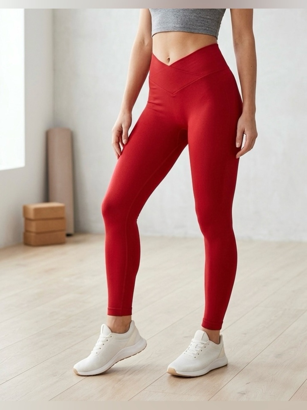 BuffBunny Red V-Buffbunny Collection Legacy Leggings Red V-Waist XS NWT
